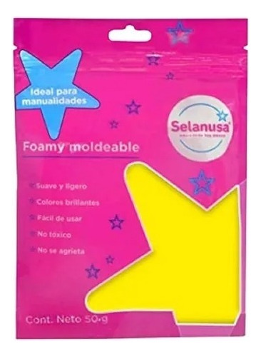 Foamy Moldeable C/ 50g Colores Manualidades Selanusa Color Amarillo