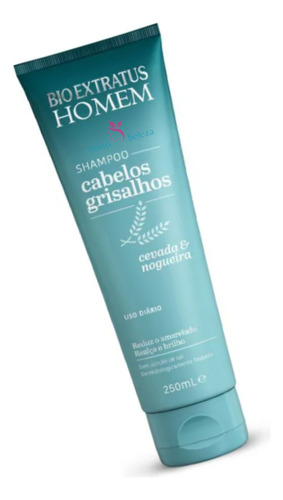 Shampoo Homem Bio Extratus 250ml Cabelos Grisalhos Sem Sal