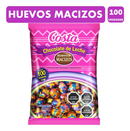 Bolsa De Huevos De Chocolate De Pascua Costa (bolsa 100 Uni)