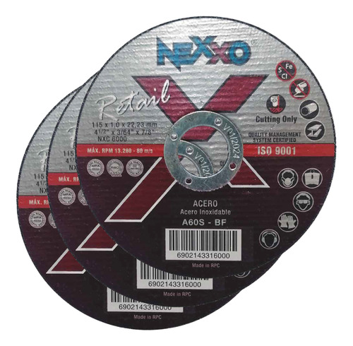 50 Discos De Corte Fino 4 1/2 X 1mm - Inox