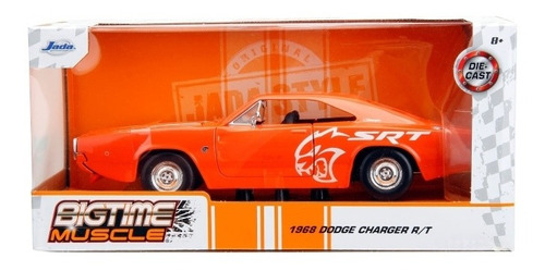 Jada 1:24 1968 Dodge Charger R/t Naranja Clásico Caja 