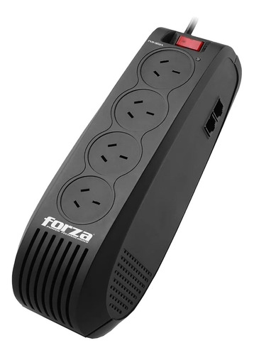 Estabilizador de tensión Forza FVR 900VA Series FVR-902A 900VA entrada de 220V negro