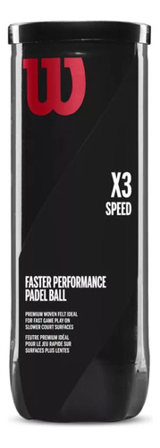 Pelotas De Padel Wilson Faster Performance X3 U -full Salas 