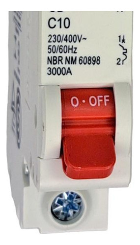 Kit C/2 - Disjuntor Steck Din Unipolar 10a Sd61 C Sdd61c10