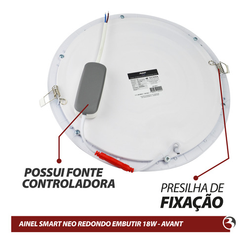 Kit 5 Painel Plafon Embutir Led Neo Google Alexa Echo Avant