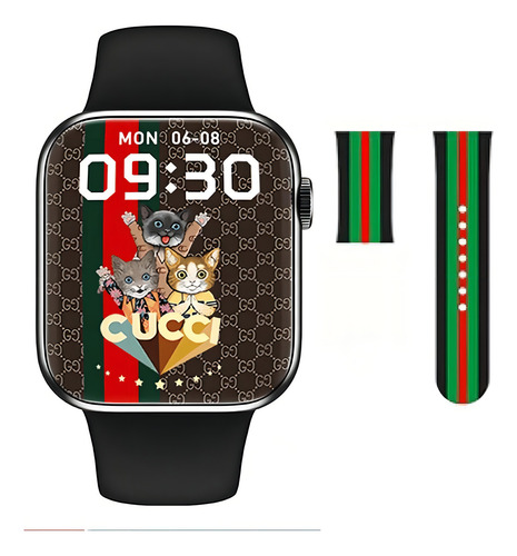 Relógio Inteligente Smartwatch S8 Cucci Para Android E Ios Caixa Preto Pulseira Preto Bisel Preto Desenho Da Pulseira Mesh
