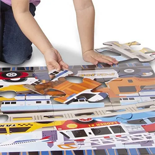Melissa & Doug Traffic Jam Jumbo Jigsaw Floor Puzzle 24 Pie