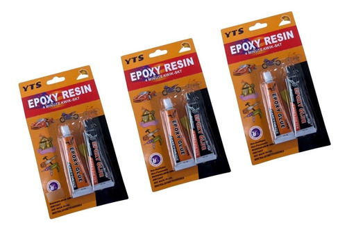 Set Pegamentos Epoxy Resin - Secado Rápido - 3 Unidades