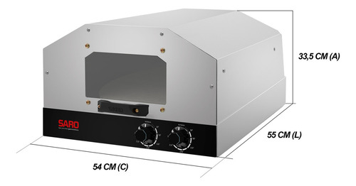 Forno De Bancada Elétrico Saro Top Pizza Cor Inox