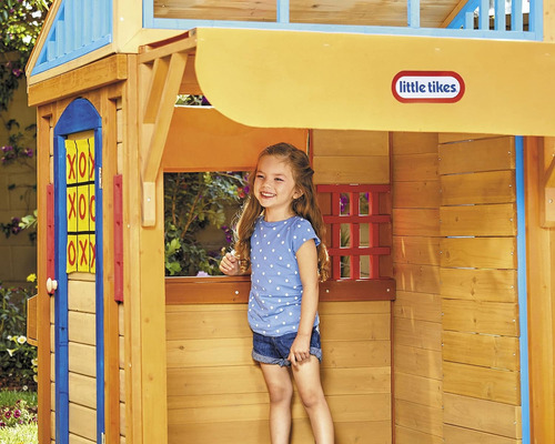 Little Tikes Real Wood Adventures - Casa De Juegos 5 En 1 Color Madera