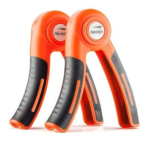 Par Hand Grip Plus - Força & Resistência - Dedos Mãos Punhos Cor Laranja e preto