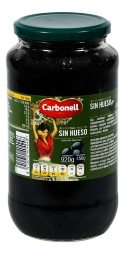 Aceituna Negra Deshuesada Carbonell 920 Gramos