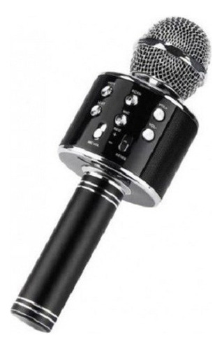 Microfone Bluetooth Sem Fio Karaokê Youtuber Reporter Cor Preto