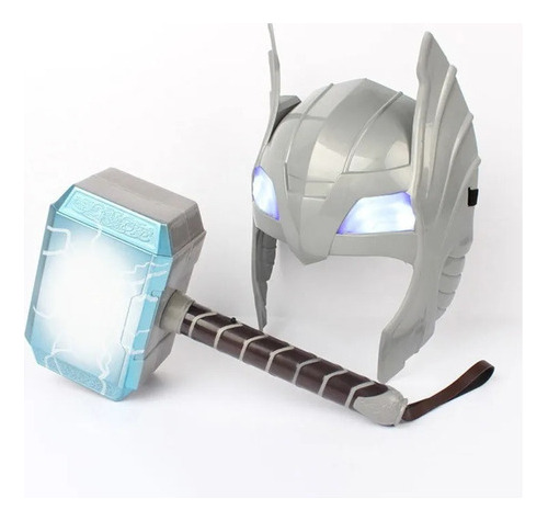 Led Brillante Sonidos Thor Martillo Casco Máscara Niños  [u]