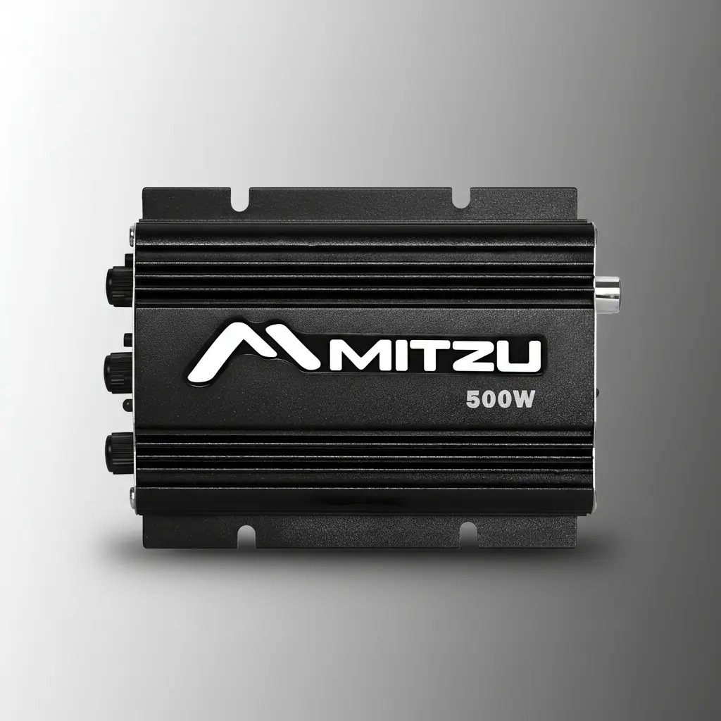 Mini amplificador Para Auto o Motocicleta Mitzu MIT-76BT 2 Canales Potente 500W PMPO Bluetooth® Con Puerto Usb y Control Remoto