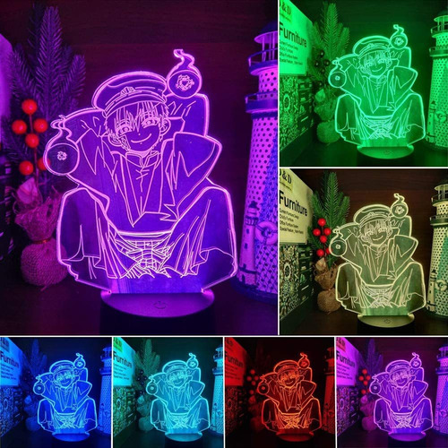 Hanako Kun 3d Led Para Inod, Lámpara De Anime, Interru...
