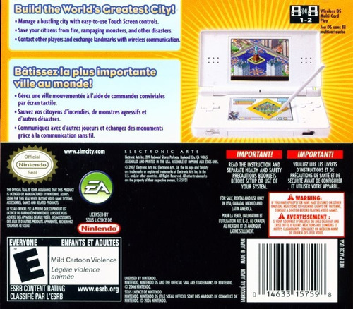 Imagen 2 de 2 de Videojuego Nintendo Ds Sim City Ea