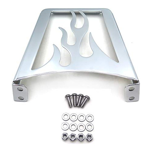 Mt155-f-cd Chrome Flame Sissy Bar Portaequipajes Compat...
