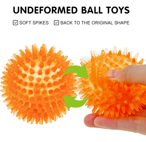 Squeaky Fetch Spike Balls Juguetes De Tpr Para...