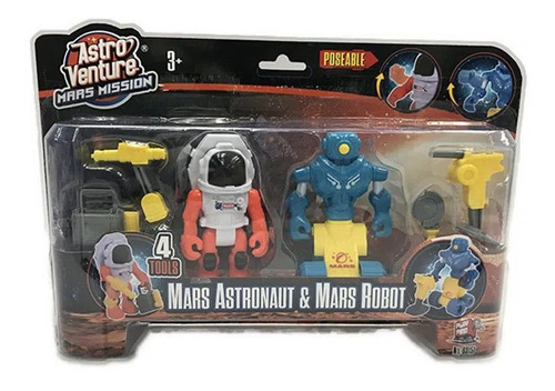 Astro Venture Set Figuras Astronauta Y Robot Muñecos Figuras