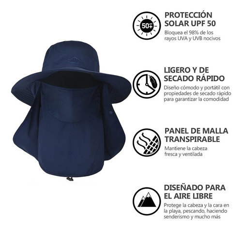 Sombrero Sol Unisex, Sombrero Tipo Cubo Con Protección Solar