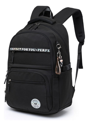 Mochila Feminina Reforçada Bolsa Espaçosa Antifurto Notebook Cor Preto