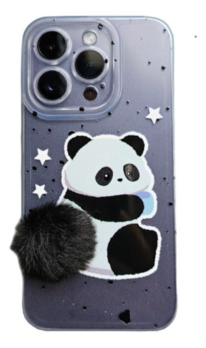 Funda Case Con Cubre Camara Oso Panda Para iPhone