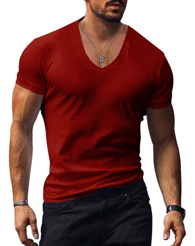 Camisas Musculosas Con Cuello En V Para Hombre, Camiseta Inf