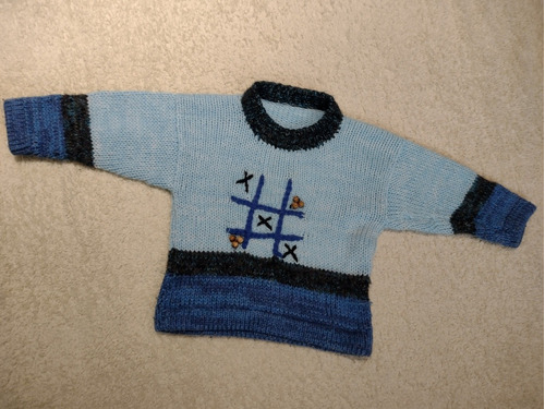 Suéter Tejido Para Niño. Azul. Talla 2 Años