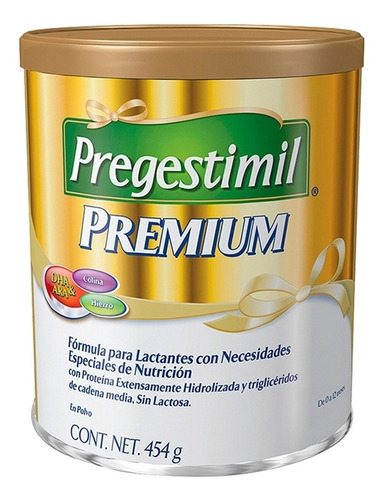 Leche de fórmula en polvo Mead Johnson Pregestimil Premium en lata de 1 de 454g - 0 meses a 1 años