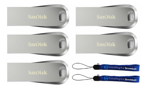 5 Pendrives Sandisk Ultra Luxe 32gb Usb 3.1 Bulk Works With 