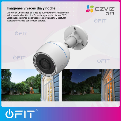 Imagen 3 de 10 de Camara Seguridad Wifi 2mpx Vision Nocturna Color Ezviz
