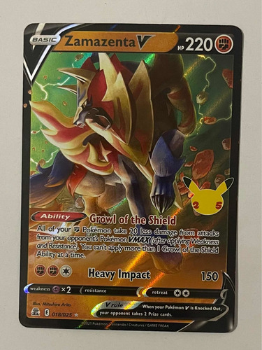 Pokémon Tcg Zamazenta V 018/025 Full Art