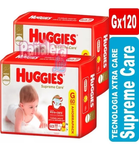 Huggies Supreme Care Pack Ahorro G X 120 