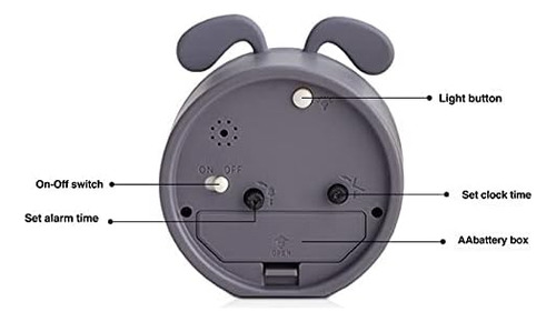 Danse Jupe 3 Kids Alarm Clock Round Silicon Analog Desk 0c