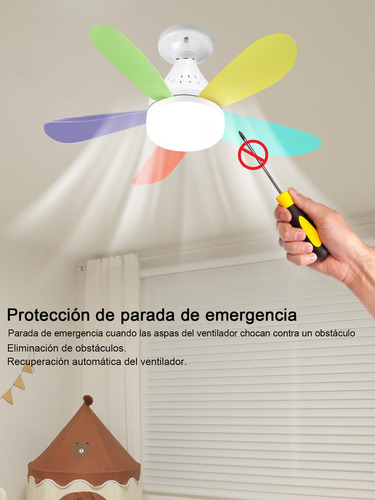 Ventilador De Techo Con Luz Lampara De Ventilador E27 30w