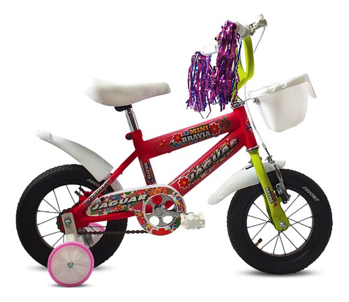 Bicicleta Infantil Niña Llanta Inflable Y Canasta Rodada 12