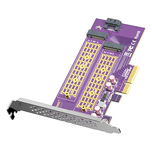 Adaptador De 2 Puertos M.2 Nvme M-key Y B-key, Pcie X4 ...