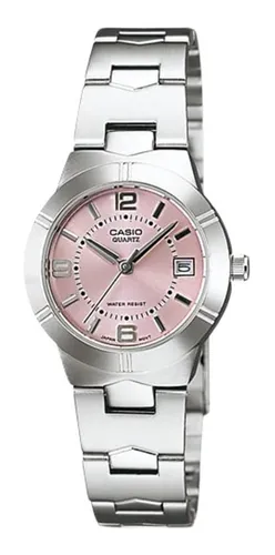 Reloj Casio Mujer Ltp-v004d Colores Surtos/relojesymas Color de la correa  Plateado Color del bisel Plateado Color del fondo Azul LTP-V004D-2B