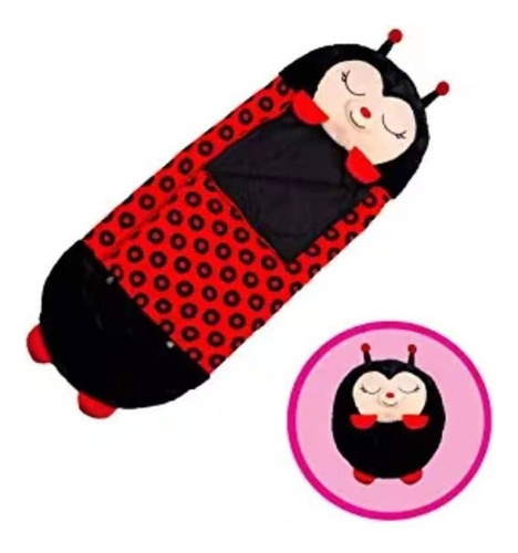 Saco De Dormir Red Ladybug Nappers Happy Kids 160 Cm X 60 Cm