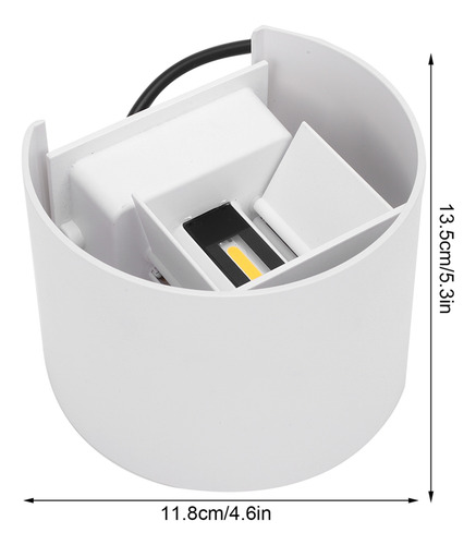 Led De Pared, 12 W, Exterior, Ip65, Resistente Al Agua, Alum