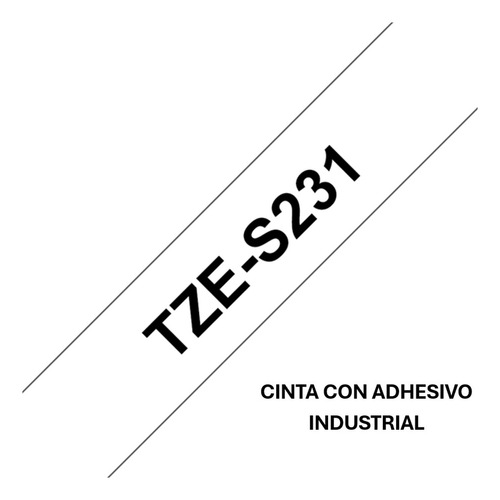 Cinta Brother Tze-s231 Para Rotuladoras 12mm X 8mts