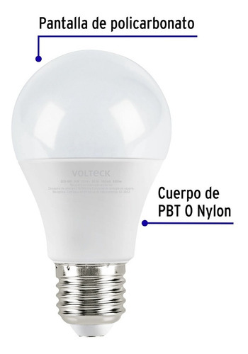 Foco Led Bulbo 9w Luz Dia Ahorrador Lampara Hogar 46858
