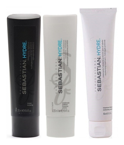 Shampoo 250ml + Acondicionador + Mascarilla Sebastian Hydre