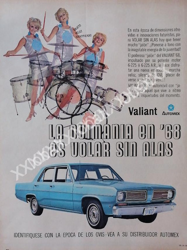 Cartel Retro Autos Chrysler Valiant 225 /1968 /154