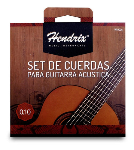 Cuerda De Guitarra Acustica Hendrix Hx0036 Pro.
