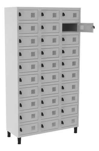 Armário Porta Objetos Celular De Aço 30 Portas