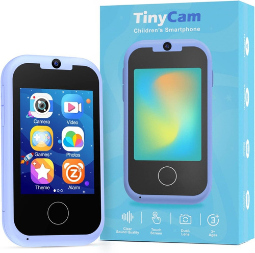 Tinycam Telefono Smart Para Niños Juegos Musica Y Mas Azul