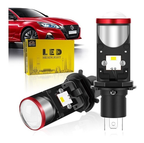 Kit De Lentes Led H4 Para Conversión De Farol Alto Y Bajo Rh