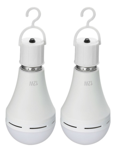 2 Bombillas Led De Emergencia Recargables De 12 W .